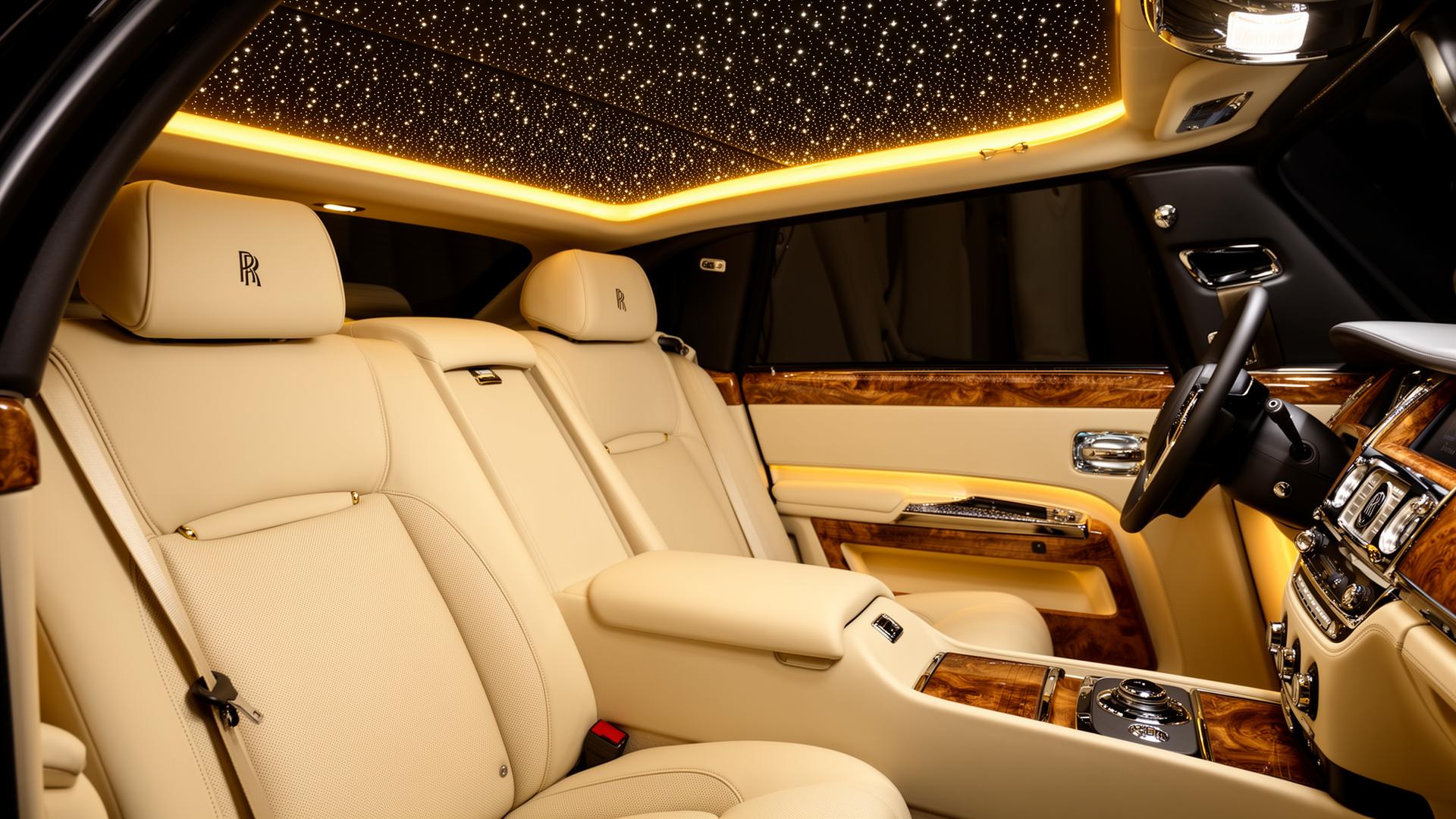 Rolls-Royce Ghost ivory leather interior